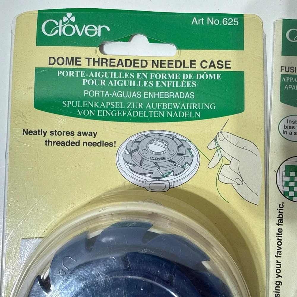 Clover‎ Tape Maker 25mm 18mm & 625 Dome Threaded Needle Case 3 Pcs Craft LOT New